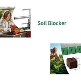 Extended Handle Manual Soil Clod Maker Handheld Nursery Garden Tool