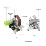 Mini Belt Sander Electric Grinding hine 7 Variable Speed with 10 Sanding Belts for Polishing Wood Metal