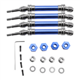 4Pcs Metal Front and Rear Drive Shaft CVD for 1/10 Slash Stampede Hoss VXL RC Car Upgrade Parts,Blue