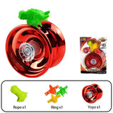 6 Colors Professional Yoyo Toy Aluminum Alloy Children Beginners Yo-Yos for Gift Yo-yo Finger Protector Accessories