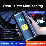 Wireless Mini Car Tire Iator Portable Air Compressor Rechargeable Iatable Pump With LED For Motorcycle Bicycle Tyre Balls