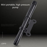 Portable Universal Bicycles Tire Pump 120PSI Bike Tyre Pump With Pressure Gauge NEW