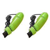 2X USB Computer Keyboard Vacuum Cleaner Mini Desktop Dust Sweeper Collector Handheld Table Cleaning Tool Green
