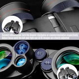 1500m for Adults 8x40 with Rangefinder and Compass IP65 Waterproof Marine UHD Binoculars Field of View 8°,