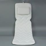 Solid Color Bath with Pillow Suction Cup Thickening Household Bathroom Non-slip Bathtub Cushion