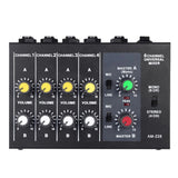 Studio Mixer Am-228 Ultra Compact Audio Sound Mixer Mixing Console Professional Sound Table Stage Monitor Low Noise 8 Channels