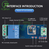 Bluetooth proximity switch 1 channel relay module automatically senses when the phone approaches to unlock