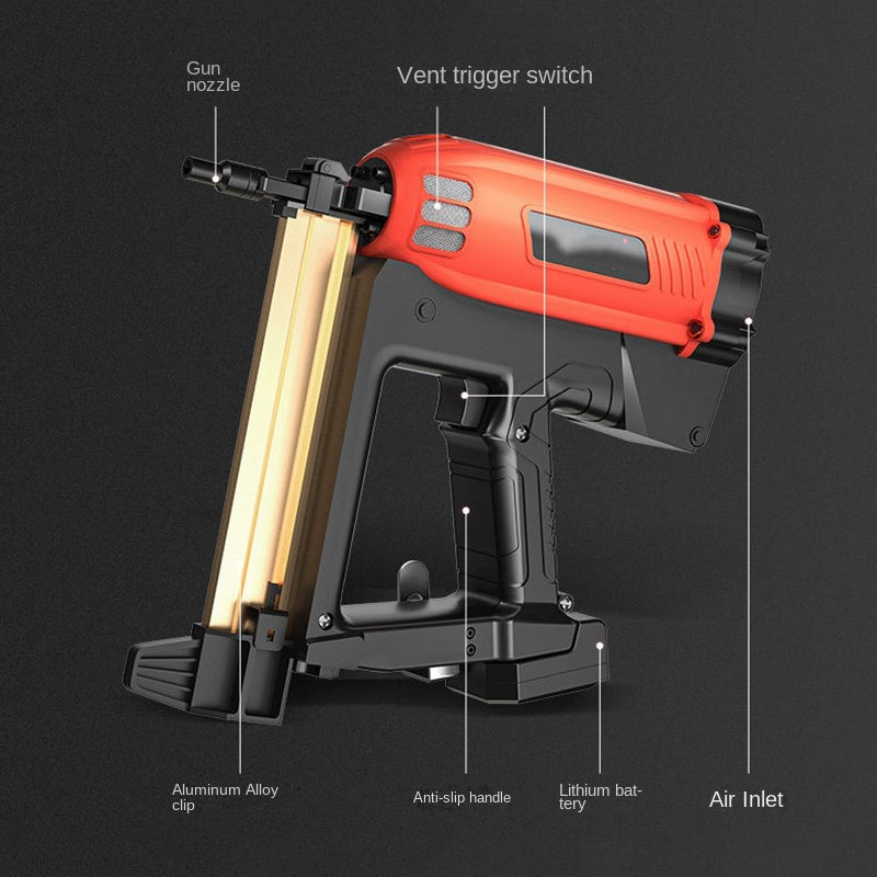 Two Batteries Pneumatic Nail Gun Lithium Battery Electric Nail Gun Air