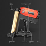 Two Batteries Pneumatic Nail Gun Lithium Battery Electric Nail Gun Air Stapler Pneumatic Tools for Frame and Trunking