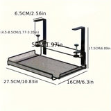 Adjustable hanger iron table Arlene, rectangular shelf for basement office