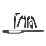 7PCS Interior Center Console Gear Shifter Instrument Door Trims for Audi A4 B9 2016 2017 2018 2019 2020 2021 LHD Carbon Fiber