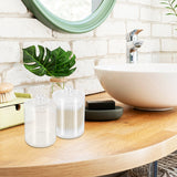 Qtip Holder Storage Dispenser, Clear Cotton Ball Swab Holder, Apothecary Jars With Lids For Bathroom