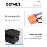 Universal H4 Relay Kit LED Headlight Brightener Wiring Harness 12V 24V Modification With 25A Fuse Ceramic Socket
