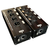1Pair 4-Channel 3-Pin XLR Audio And DMX Over Network Cable Extender DMX512 Network Signal Extender Black