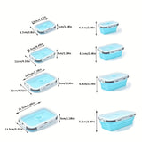 4pcs, Collapsible Food Storage Container Silicone Lunch Box Outdoor Travel Lunch Box, Travel Accessories