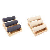 Wood 3 Tier Bracelet Watch Stand Holder Jewelry Showcase Display Storage Necklace Bangle Organizer White