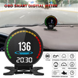 HD TFT OBD P15 HUD Digital Smart Head Up Display Speedometer OBD2 Turbo Boost Pressure Meter Alarm Oil Gauge Code Reader
