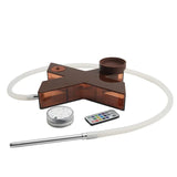 CRUSHER Acrylic X Shape Hookah Set with Tobacco Water LED Light Narguile Complete for Party Smoking Pipe Accessories