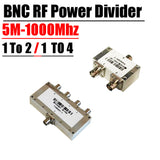 5M-1000Mhz BNC RF Divider 1 TO 2/4 Combiner Power Splitter UHF VHF FM Transmitter SDR LORA Ham Radio Amplifier 868m 900M