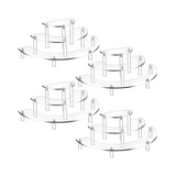 4 Pack 3 Tier Clear Holder,Half Moon Cupcake Stand, Acrylic Risers Stand,Dessert Stand for Display