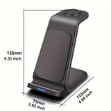 Fast wireless base 15W, USB charging base type C3 in 1.