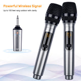 Professional Handheld Mic Wireless K380S UHF Handheld Wireless Microphone Mic 2 Mic &amp; 1 Receiver For Family KTV Show Meeting