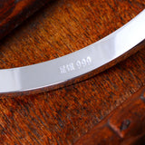Simple Smooth Lovers Silver Bracelet