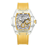 Faion Watch Men and Women Brand ONOLA Luxury Transparent Plastic  Waterproof Quartz Silicone Men Watches relojes para hombre
