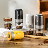 1pc, Electric Coffee Grinder, Adjustable Coffee Bean Grinder, Spice Grinder, One Touch Coffee Mill, Portable Ceramic Conical Burr Coffee Grinder For Camping Kitchen  Travel Coffee Make