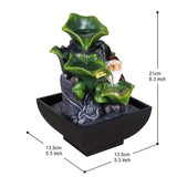 1pc USB Powered Tabletop Fountain With Lights, Home And Office Decor, Portable Tabletop Waterfall Kit Relaxation Decor, Gift For Family And Friends, Holiday Gifts, Home Decor Halloween Gifts