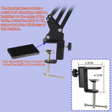 Bracket Microphone Arm with RGB Light Rotatable Suspension Boom Scissor Stand