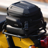 Premium Expandable Rearseat Motorcycle Rear Bag - 12-18L Large Capacity, Universal for Riding with Tools