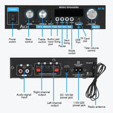 AK35 800W Home Digital Amplifiers 110-240V Bass Audio Power bluetooth Amplifier Hifi FM USB Auto Music Subwoofer Speakers