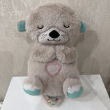 Sound hine Soothe 'N Snle Otter Portable Plush Baby Toy With Sensory Details Music Lights Light Brown Durable
