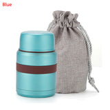 350ML Stainless Steel Thermo Mug Vacuum Flasks Insulation Barrel Portable Mini Braised Pot Mini Lunch Box Thermoses 4 Colors