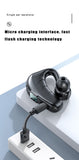Wireless Earphone Bluetooth 5.2 Earpiece Handsfree Digital Display  Headset With Mic Business Sports Long Battery Life Ear Hook