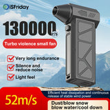 Mini Jet Air Blower 130000RPM Brushless Motor Adjustable wind speed Handheld Duct 52M/S Turbo Fan Cleaning Tool