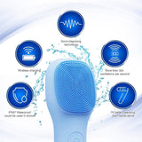 Hot Compress Silicone Electric Cleansing Instrument 42° Vibration Beauty Cleaning Face Wash Brush Facial Cleansing Instrument