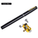 Outdoor Portable Pocket Telescc Mini Pole Pen Shape Folded Rod With Reel Wheel Fishing Accessories