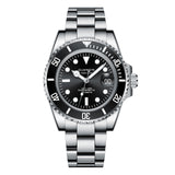 GUANQIN Brand Mechanical Men Ceramics Bezel Luxury Watches 100M Waterproof AR Sapphire mirror Watch For Men NH35A Luminous Watch