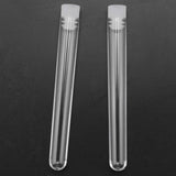 100Pcs 12X100mm Transparent Laboratory Clear Plastic Test Tubes Vials with Push Caps School Lab Supplies