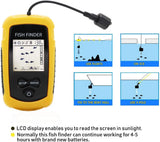 100M Portable Fish Finders 45 degrees Sonar Coverage Echo Sounder Alarm Transducer Lake Sea Fishing