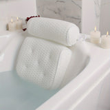 3D mesh with suction cup bathtub non slip washable pillow, bathroom shower pillow