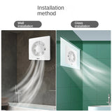 4/6/8Inch Extractor Ventilation Blower High Speed Bathroom Kitchen Toilet Air Vent Window Wall Exhaust Fan