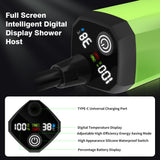 Portable Camping Pump RV Outdoor Camp w/Full Screen Intelligent Digital Display Adjustable Shower Kit