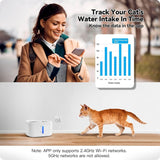 2.5L Intelligent APP control Cat Drinking Automatic Stainless Steel Pet Dogs Water Dispenser Fountain For Multiple Pets