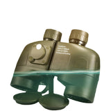 Military-Marine 10x50 Binoculars, Lightweight Tactical Precision Optics for Any Situation IP7 Waterproof  With  Infrared Compass