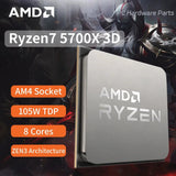 AMD Ryzen 7 5700x3d CPU 3 Processor R7 5000 Serie 8 Core 16 Thread 3.0 GHz Socket AM4 105W None Integrated Graphic