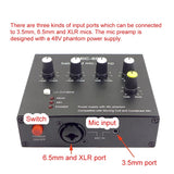 MIC-60 3-Band Equalizer Balanced Mic Preamp Microphone Preamplifier With DC And Cable