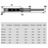 Woodworking Square Hole Drill Mortise Chisel Carpentry Open Mortise Mortise Hole Reaming Tool